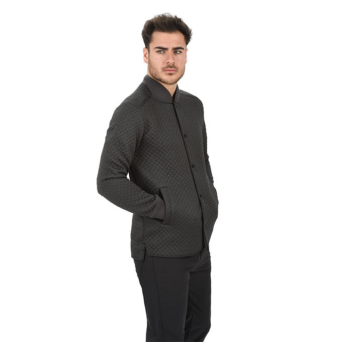 Ulterior Quilted Bomber Jacket - Black Melange