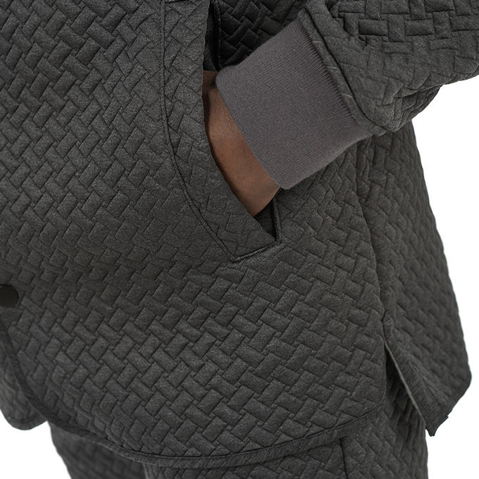 Ulterior Quilted Bomber Jacket - Black Melange