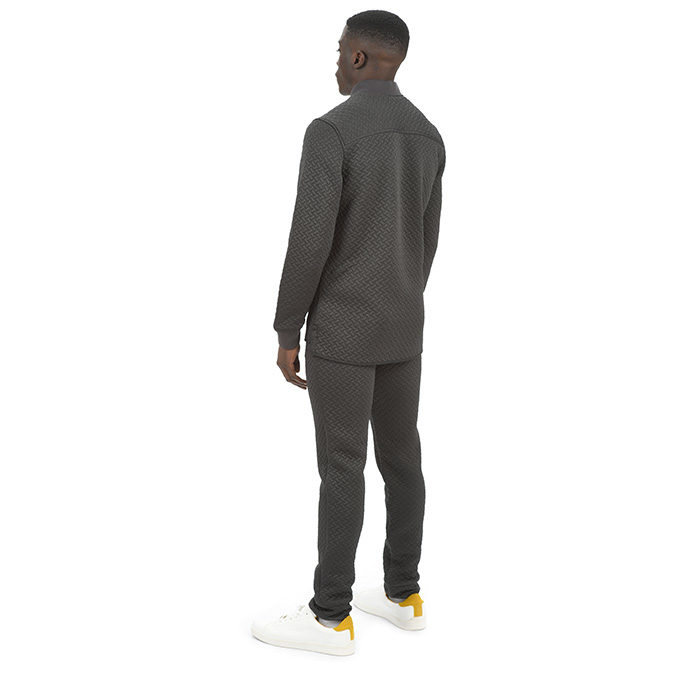 Ulterior Quilted Bomber Jacket - Black Melange