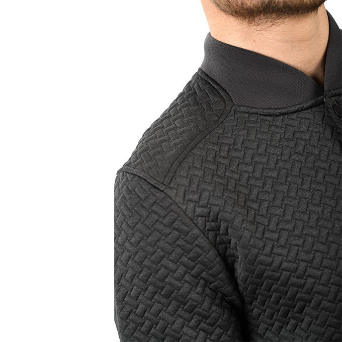 Ulterior Quilted Bomber Jacket - Black Melange