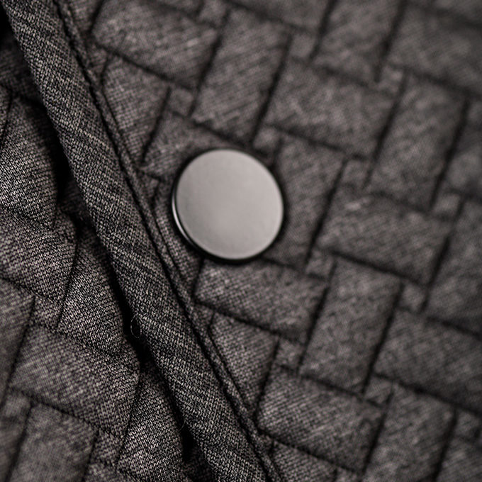 Ulterior Quilted Bomber Jacket - Black Melange