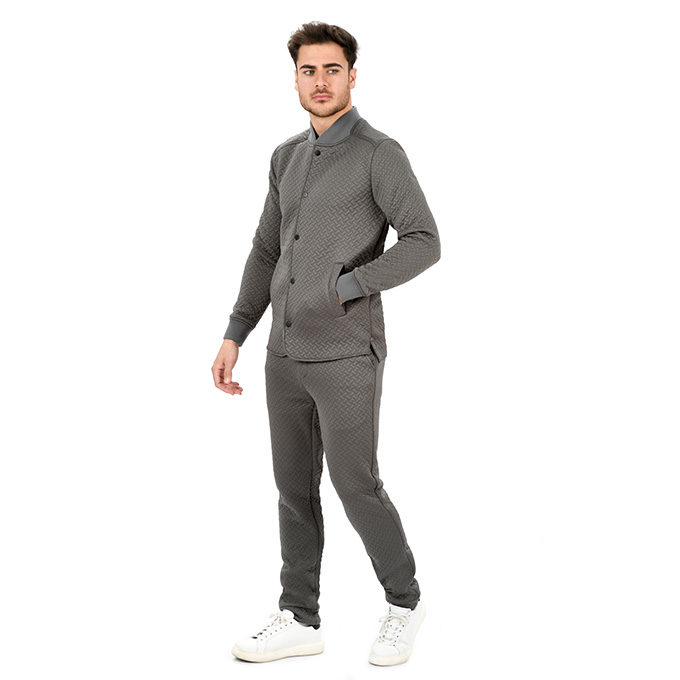Ulterior Quilted Bomber Jacket - Grey