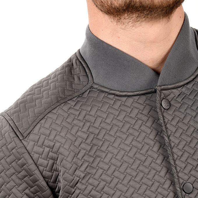 Ulterior Quilted Bomber Jacket - Grey